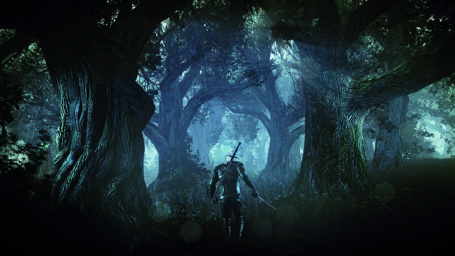 The_Witcher_3_Wild_Hunt_Geralt_alone_in_a_deep_and_dark_forest_psd_jpgcopy