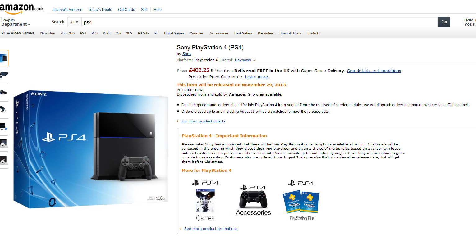 ps4 deals amazon uk