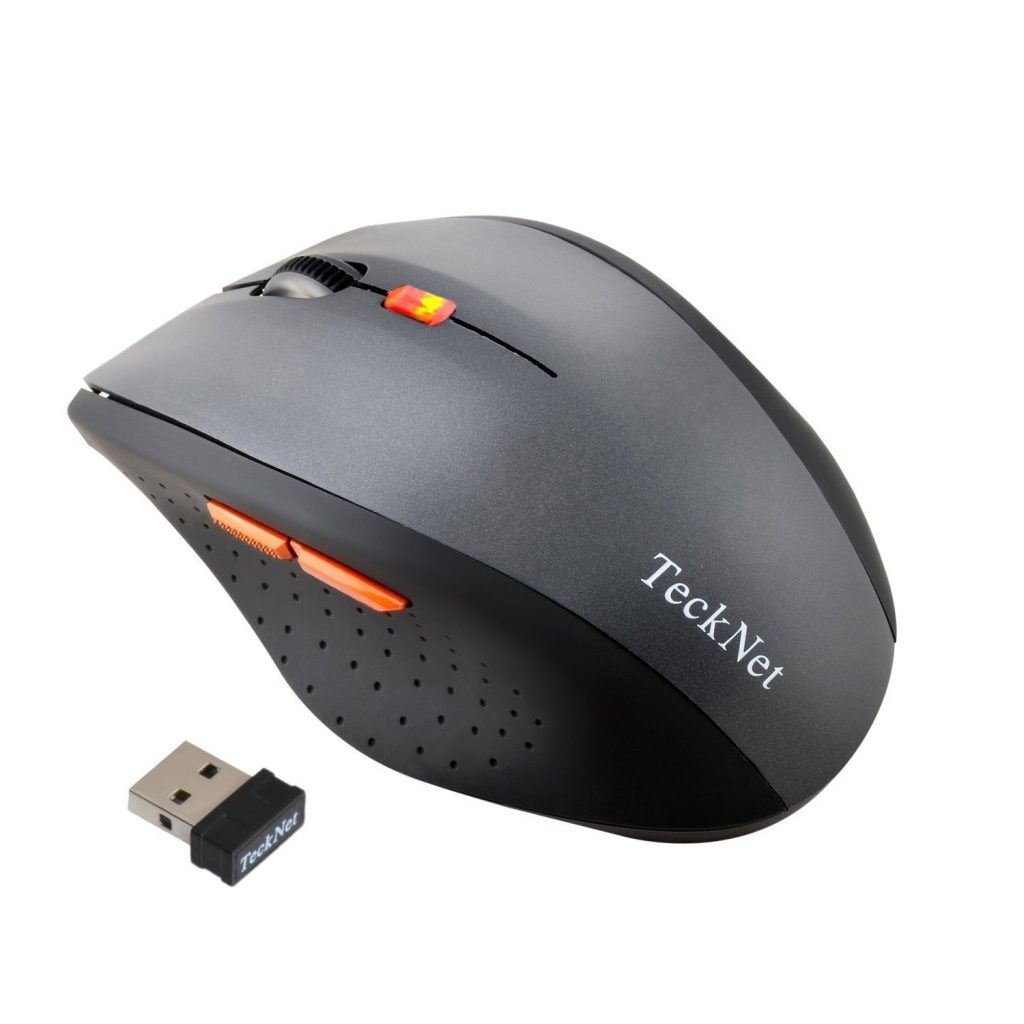 TeckNet Nano Cordless Optical Mouse M002 2.4 GHz, Grey